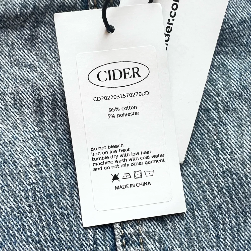 Cider Denim Dress  Strapless Light Blue size M - Picture 10 of 10